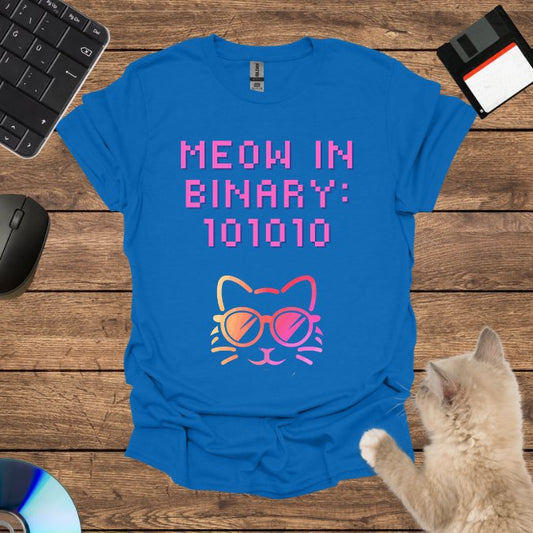 Meow in Binary: 101010 T-Shirt