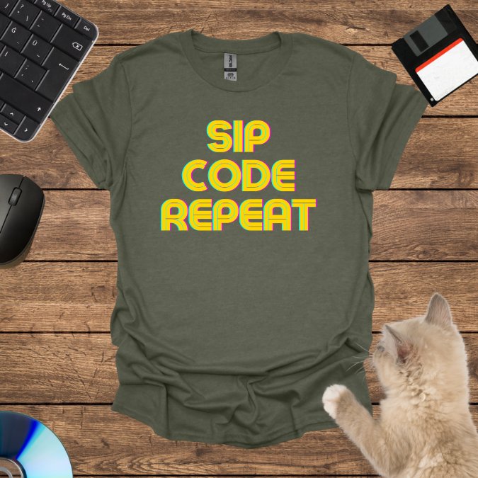 Sip, Code, Repeat T-Shirt