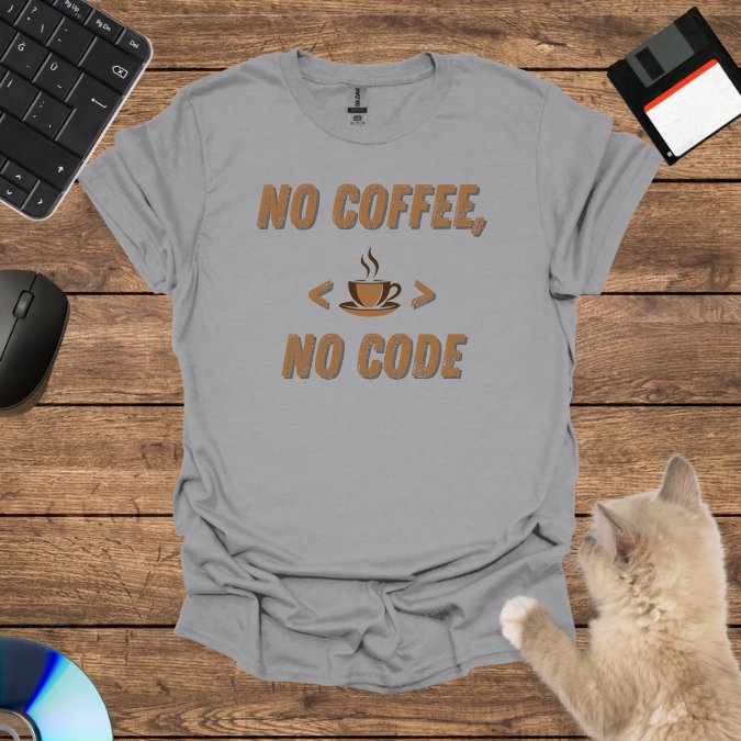 No Coffee, No Code T-Shirt