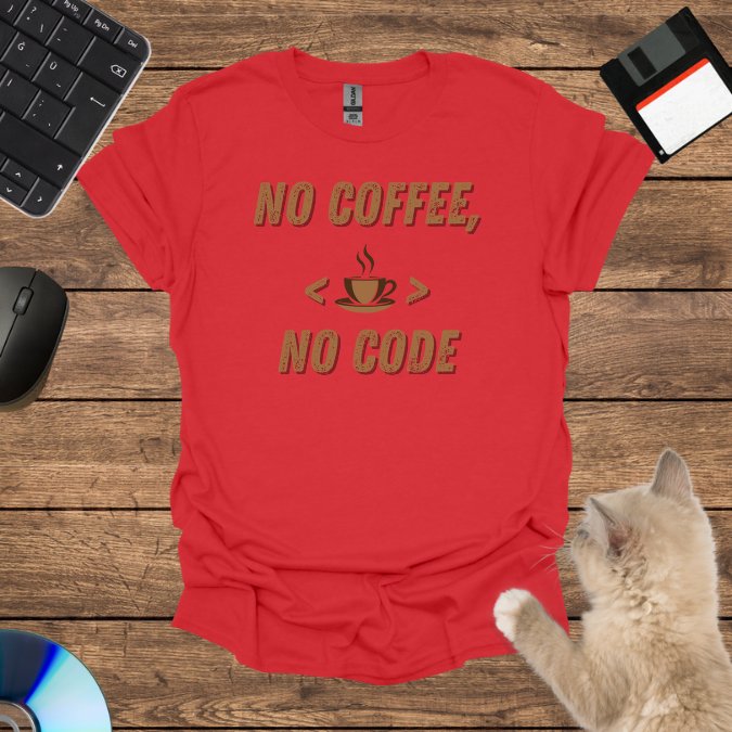 No Coffee, No Code T-Shirt