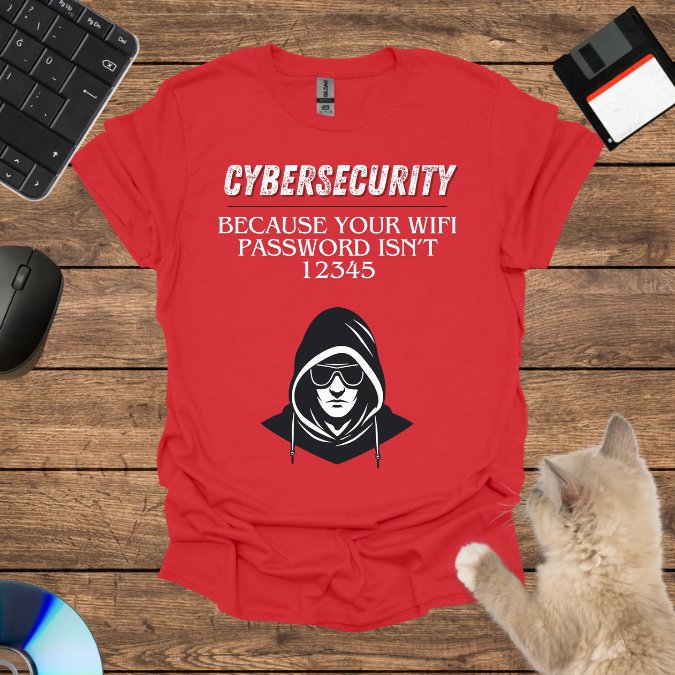 Cybersecurity: Because Your WiFi Password Isn’t 12345 T-Shirt