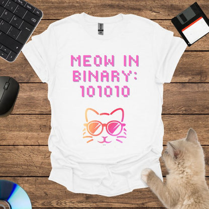 Meow in Binary: 101010 T-Shirt